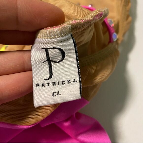 Patrick J dance custom Solo neon pink yellow gravity leotard bedazzled LC child - Picture 7 of 9